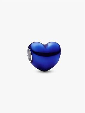 NEW PANDORA metallic heart charm in silver